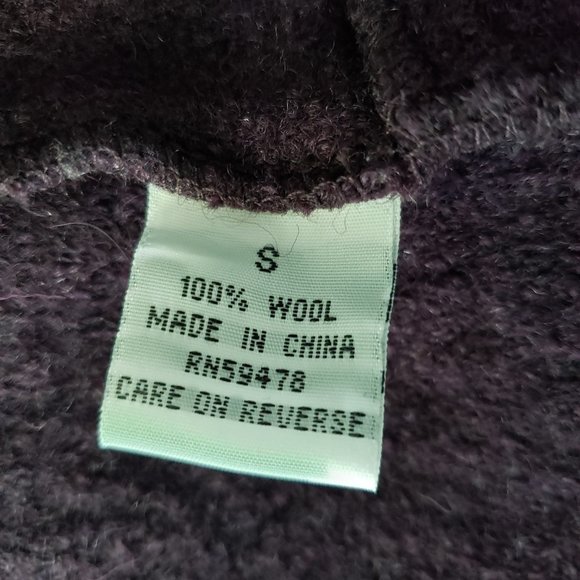 Marina Luna Vintage Y2K Boiled Wool Ruffled Collar Tie Front Cardigan - Picture 8 of 9